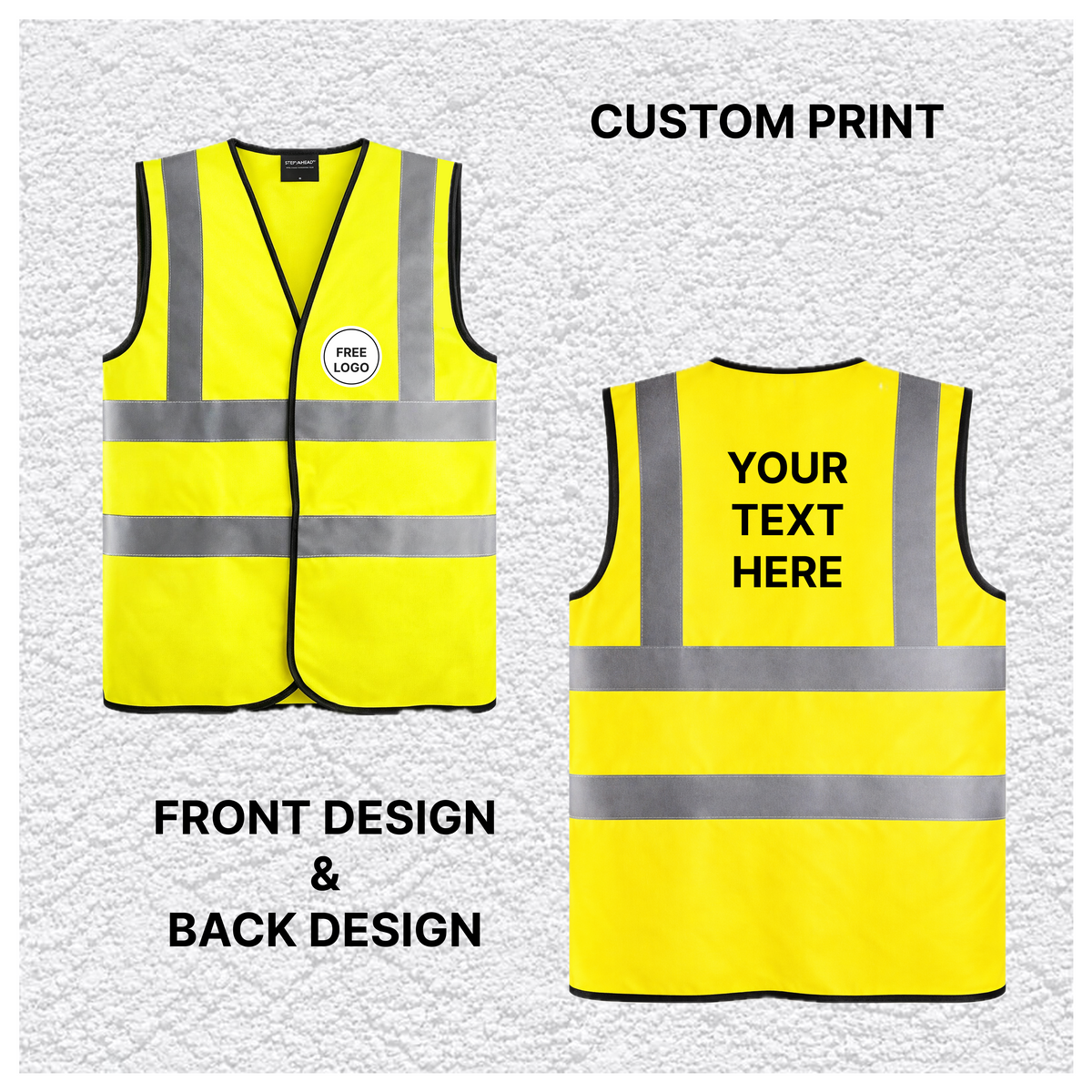 20 X Custom Print Hi Vis Safety Vest