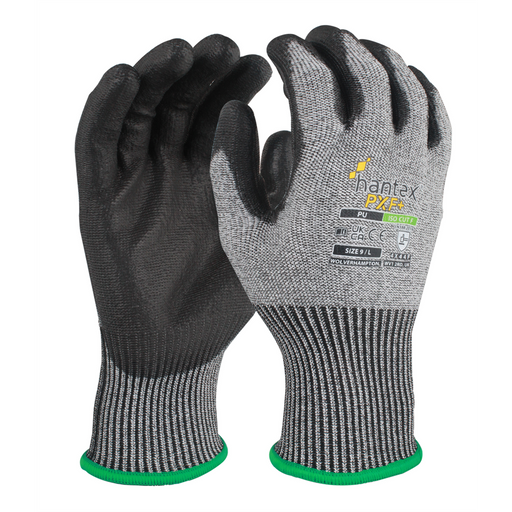Hantex PXF+ PU Palm Coated Cut Resistant Gloves - Maximum Cut ISO F