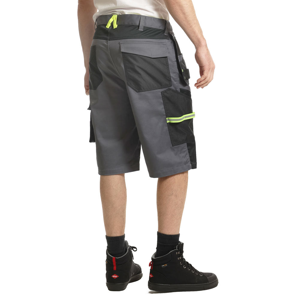 Lee Cooper LCSHO812 Stretch Holster Cargo Shorts – Hi-Vis Trim, Multi-Pocket Utility