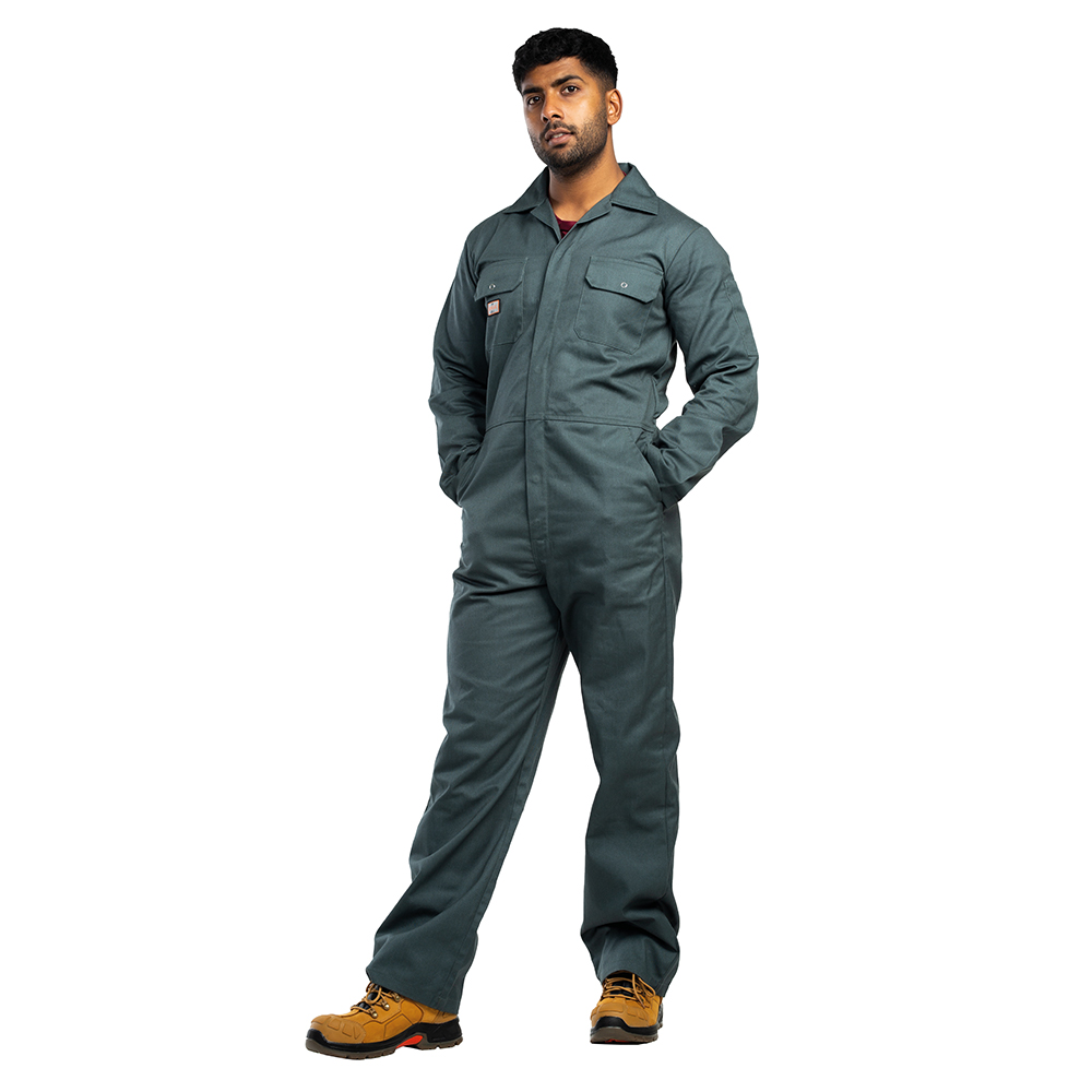 Unbreakable U275-U276 Studded Coveralls – Heavy Duty Polycotton in Navy & Green