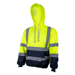 Unbreakable U302 Sherman Yellow/Navy Hi-Vis Hoodie – Class 1 Reflective Workwear Fleece