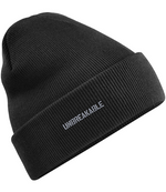 Unbreakable Black/Grey Beanie – Soft-Touch Acrylic | U306