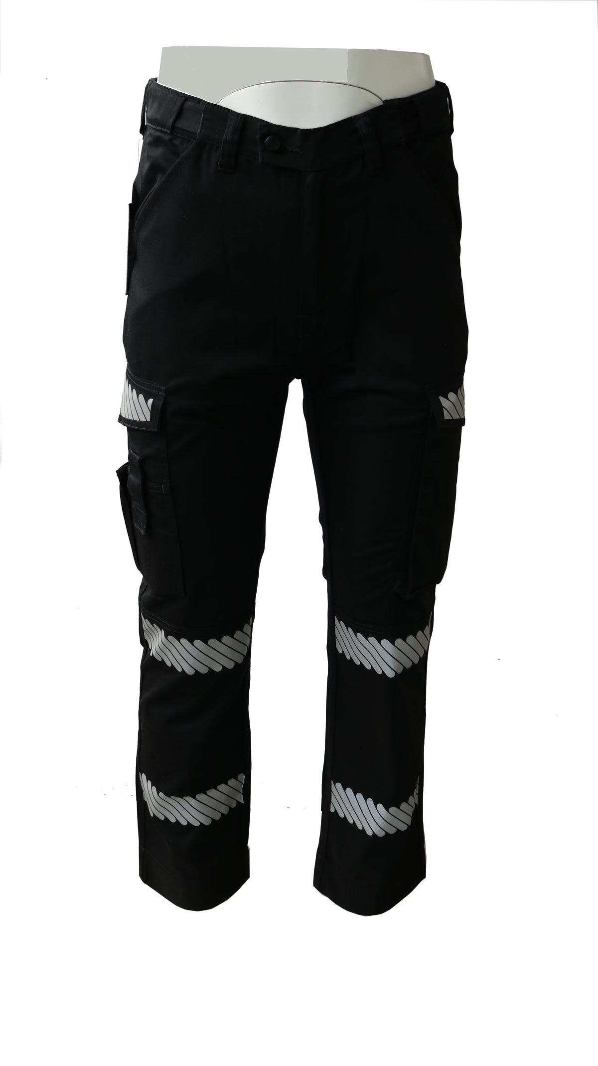 Step Ahead Men's Premium Workwear Trousers – Durable Polyester/Cotton Blend – Reflective Tape, Cargo Pockets, Knee Pad Compatible