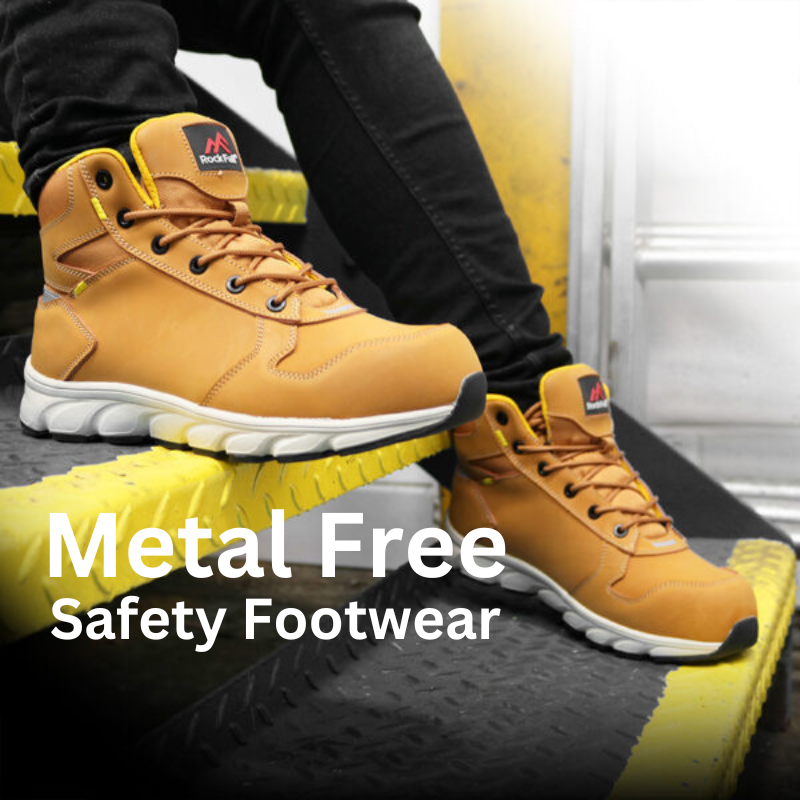 metal free and composite safety work boots