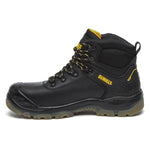 DeWalt Full Grain Black Leather Waterproof Safety Boot – Steel Toe & Midsole, PU/TPU Outsole