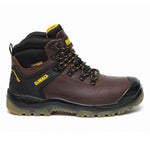 DeWalt Full Grain Black Leather Waterproof Safety Boot – Steel Toe & Midsole, PU/TPU Outsole