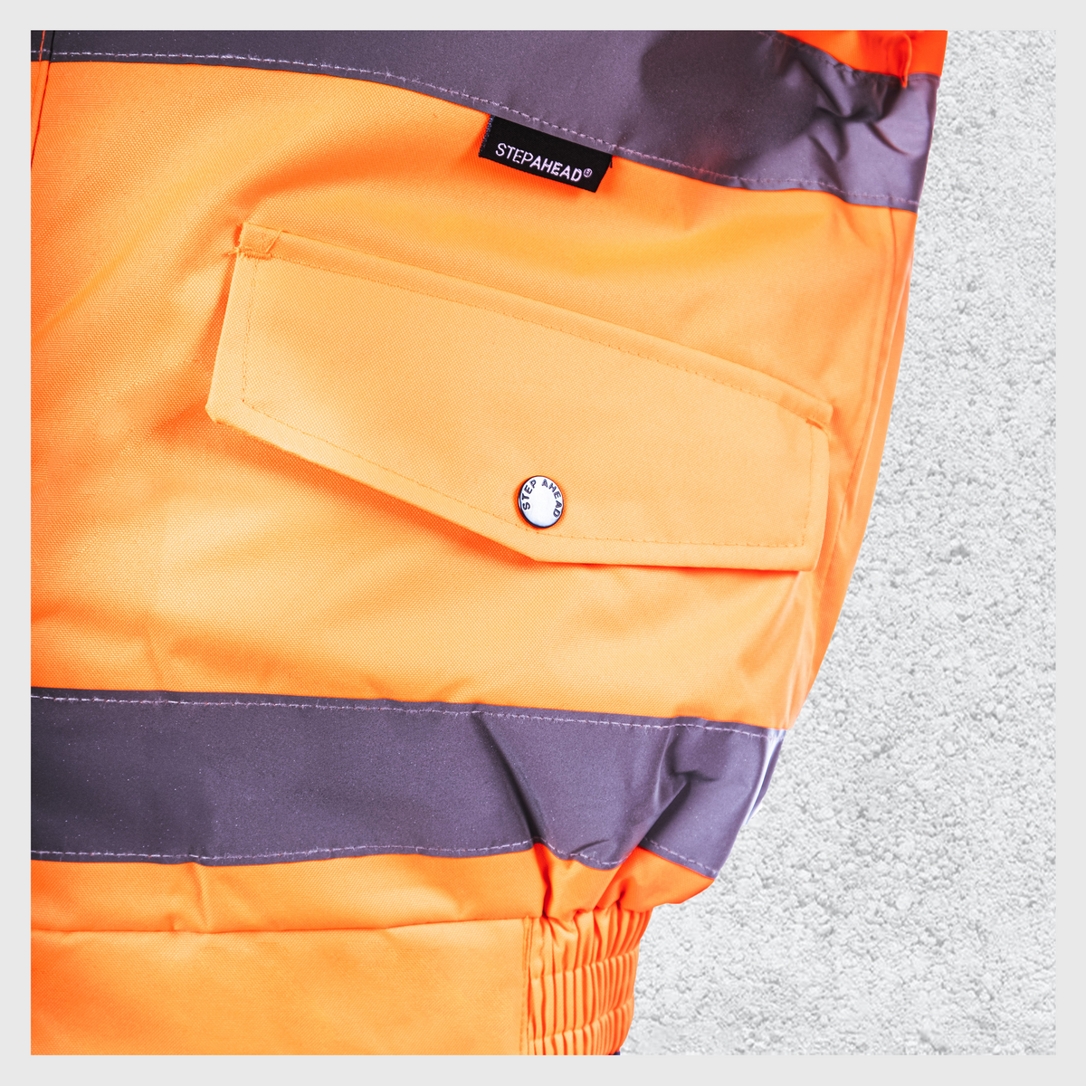 Step Ahead Hi Vis Bomber Jacket Waterproof EN ISO 20471 Class 3 – Railway & Construction Workwear
