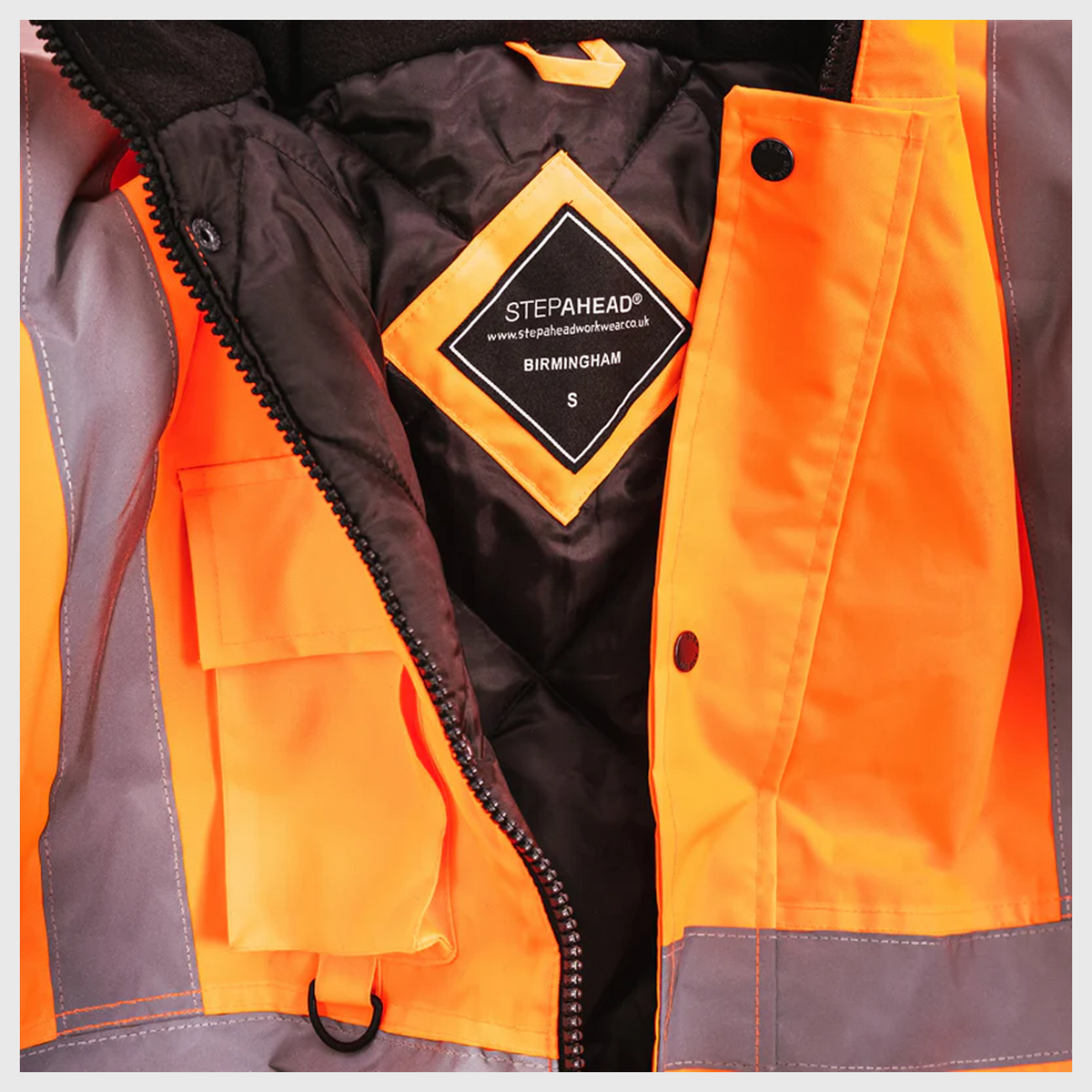 Step Ahead Hi Vis Parka Jacket Waterproof EN ISO 20471 Class 3 – Railway & Construction Workwear