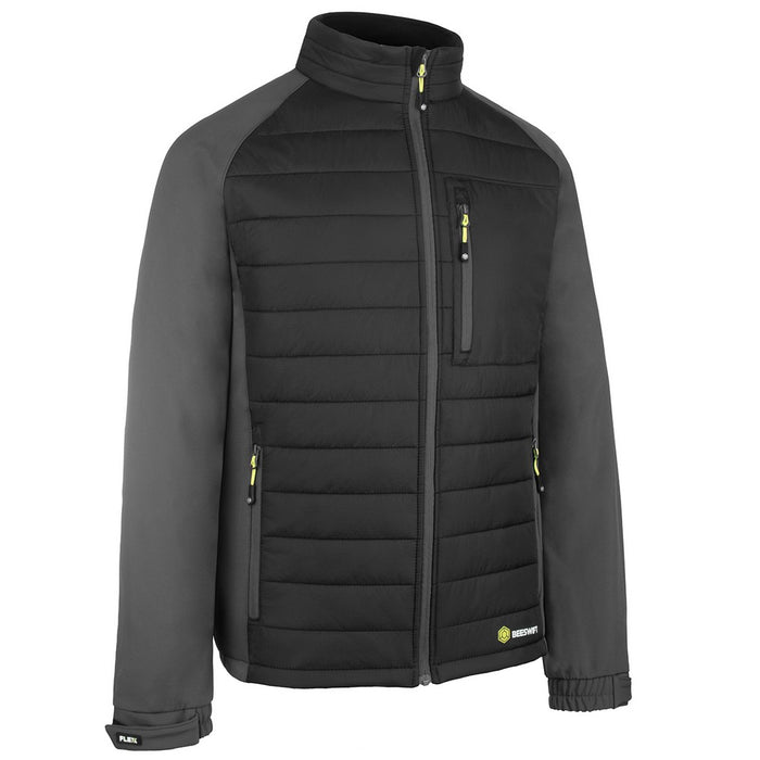Flex Workwear Padded Jacket in Black / Grey