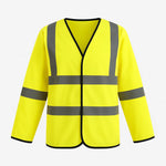 Step Ahead Hi Vis Long Sleeve Safety Vest – EN471 Class 3 High Visibility Waistcoat