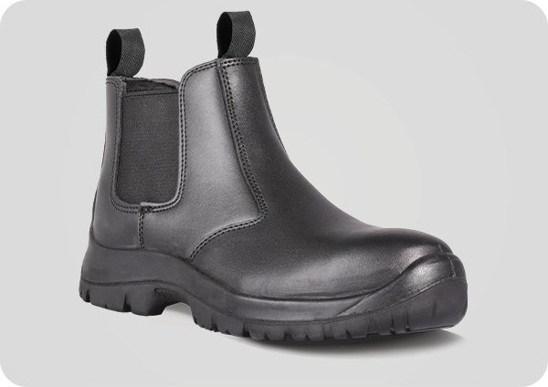 Water-Resistant Chelsea Slip-On Safety Boots | Steel Toe, PU Sole, Comfortable Work Footwear