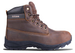 Rugged Full-Grain Crazy Horse Leather Safety Boots | Steel Toe & Heat-Resistant EVA/Rubber Sole