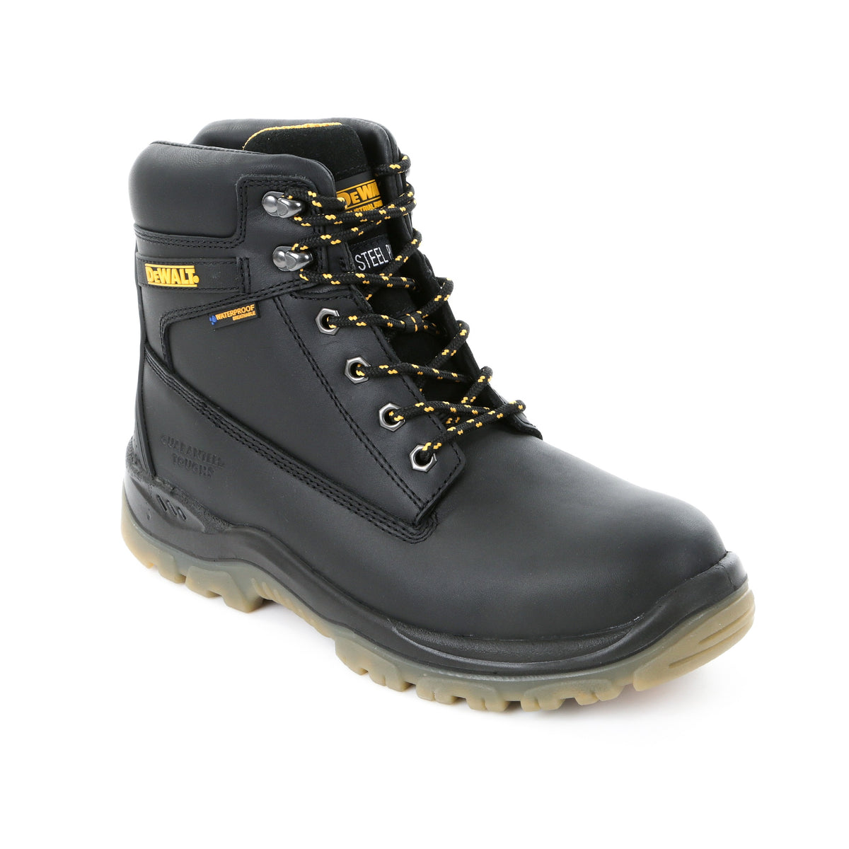 DEWALT Waterproof Safety Boot – Steel Toe, Midsole Protection, PU/TPU Outsole, Sizes 5-13