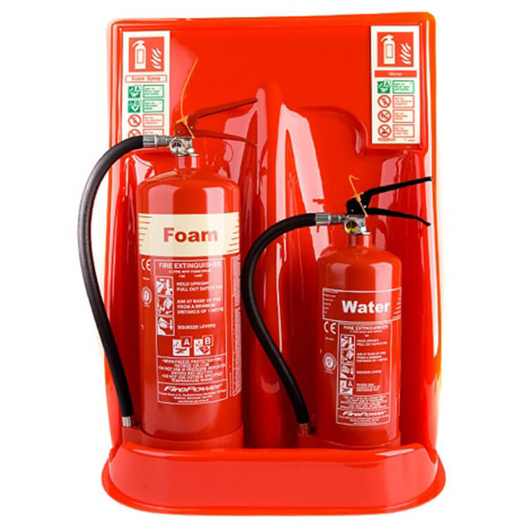 Double Universal Economy Fire Extinguisher Stand – Durable, Recyclable, UK-Made