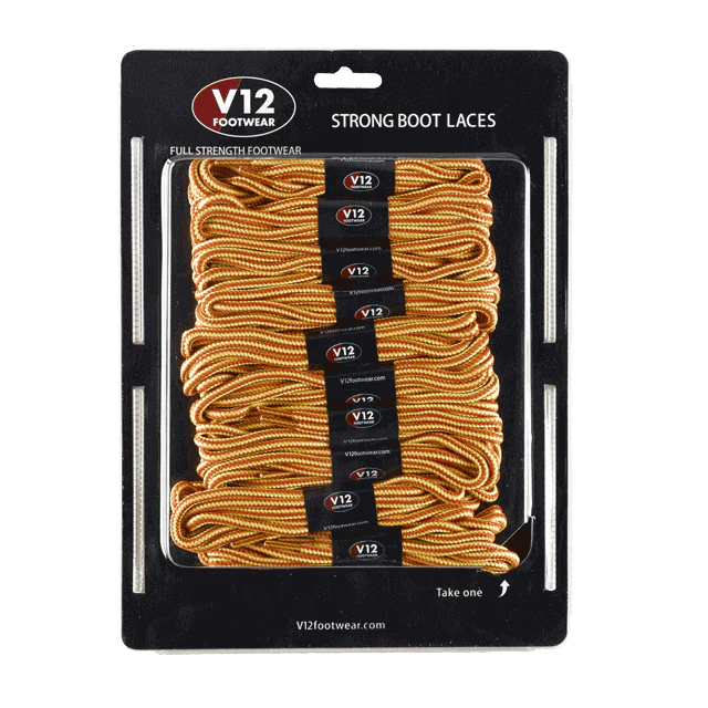 V12 140cm Black Boot Laces – Pack of 10 Pairs