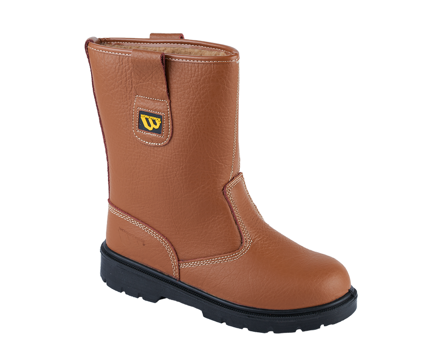 Workforce WF26-P Tan Leather Safety Rigger Boot | S1P SRC | Steel Toe ...