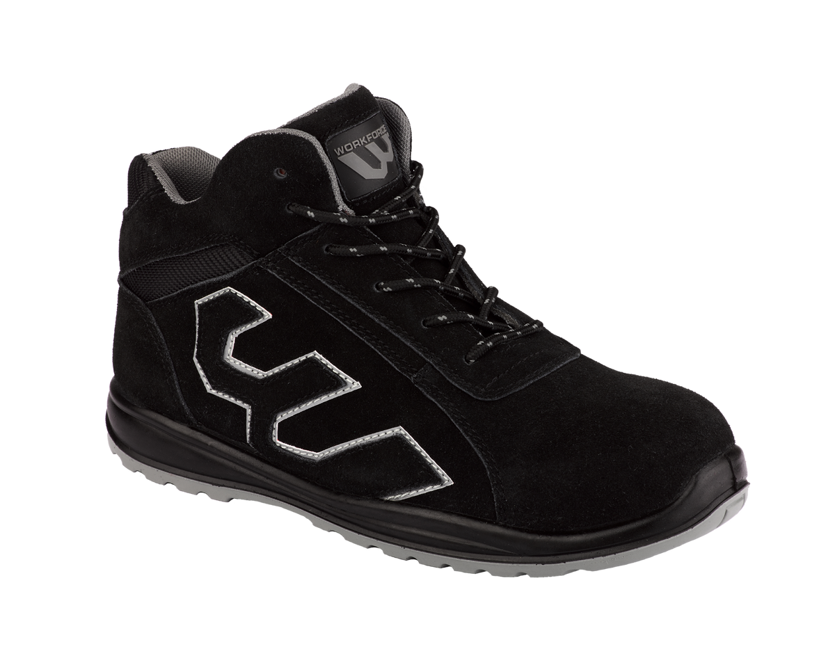 Workforce WF33-P Black Suede Safety Boot – SBP | SRC | Steel Midsole