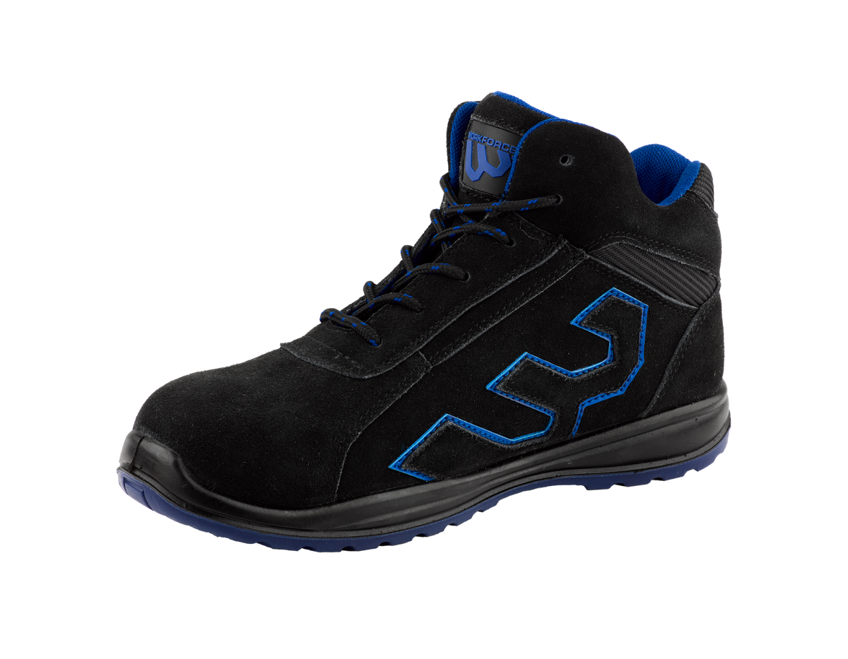 Workforce WF34-P Black Suede Safety Boot – SBP | SRC | Steel Midsole