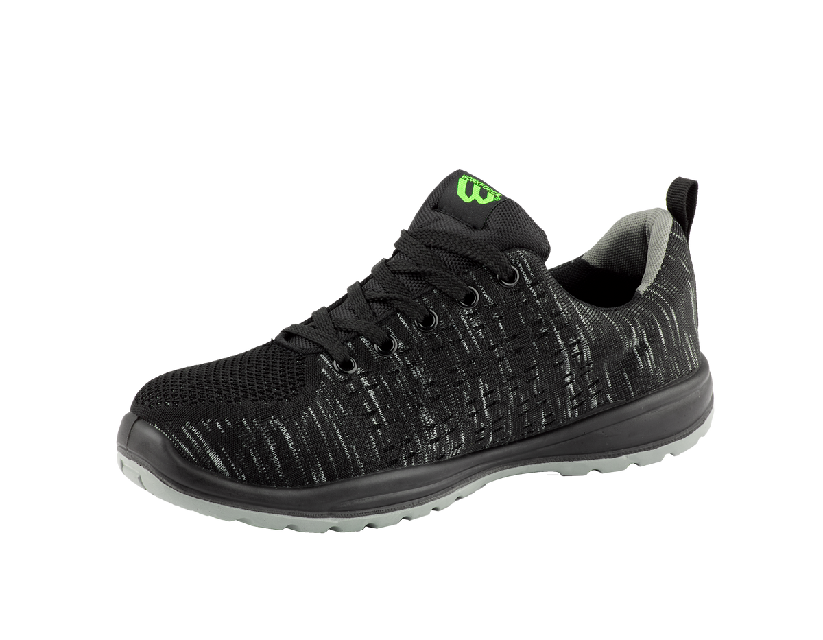 Workforce WF35-P Black Fly Knit Safety Trainer – S1P | SRC | Lightweight Protection