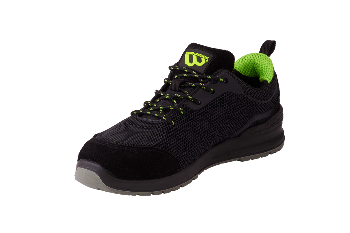 Workforce WF37-P Black KPU Suede Safety Trainer – S1P Work Shoes