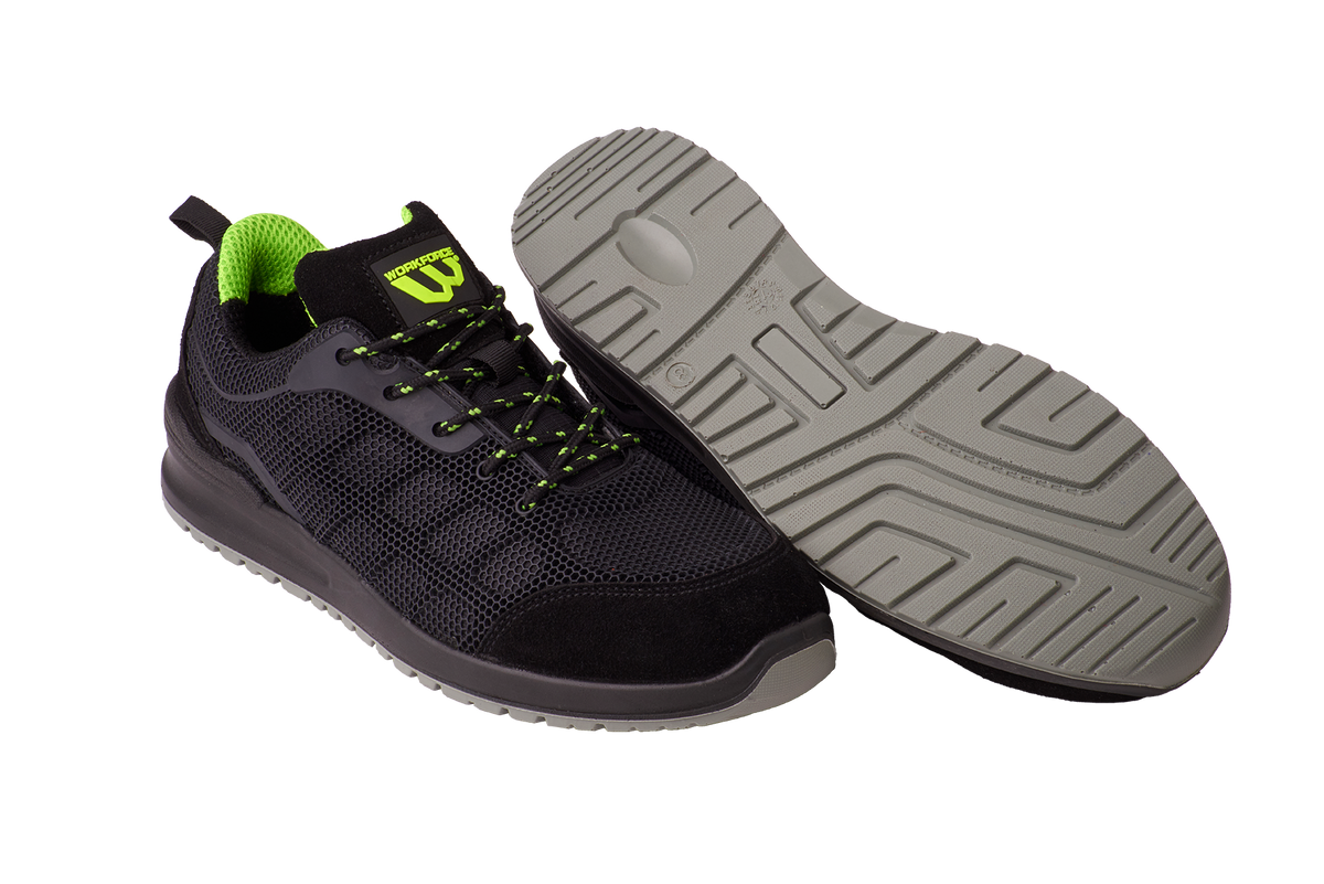 Workforce WF37-P Black KPU Suede Safety Trainer – S1P Work Shoes