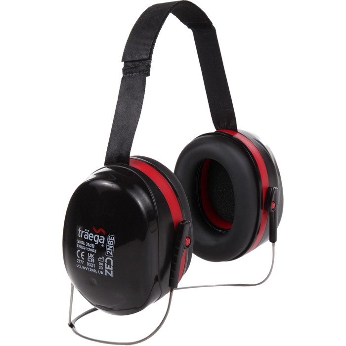 Traega ZED2 Premium Neckband Ear Defenders can be used with hard hats