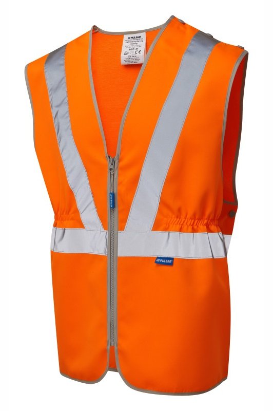 Hi-Vis Orange Tear Apart Safety Waistcoat PR145-ORG