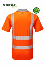 PULSAR LIFE Men's Hi-Vis Orange Short Sleeve Polo Shirt LFE901