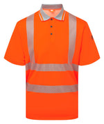 PULSAR LIFE Men's Hi-Vis Short Sleeve Orange Polo Shirt LFE924