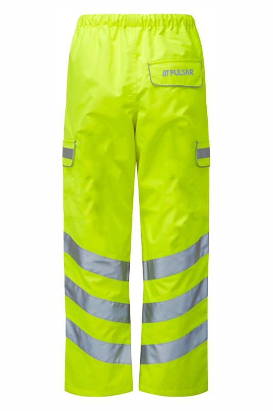 Hi-Vis Yellow Waterproof Over Trousers Reflective P206TRS-YEL