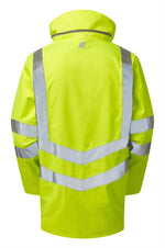 Hi-Vis Mesh Lined Storm Coat Yellow Waterproof P421-YEL