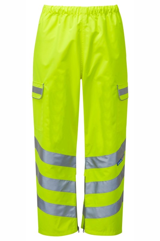 Hi-Vis Yellow Waterproof Over Trousers Reflective P206TRS-YEL