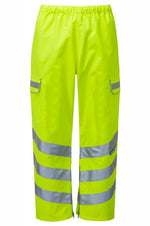 Hi-Vis Yellow Waterproof Over Trousers Reflective P206TRS-YEL