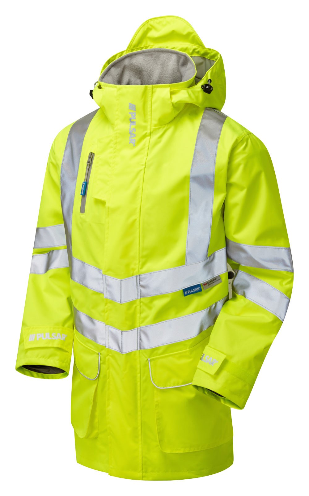 PULSAR Protect Hi-Vis Mesh Lined Storm Coat Yellow P421-R