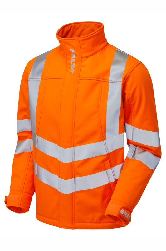 Hi-Vis Orange Interactive Softshell Jacket Windproof PR535-ORG