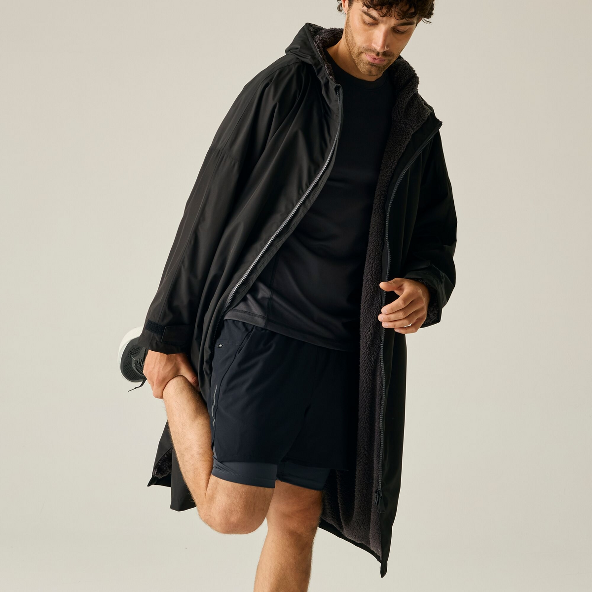 Unisex Pro Changing Robe | Black Slate Grey