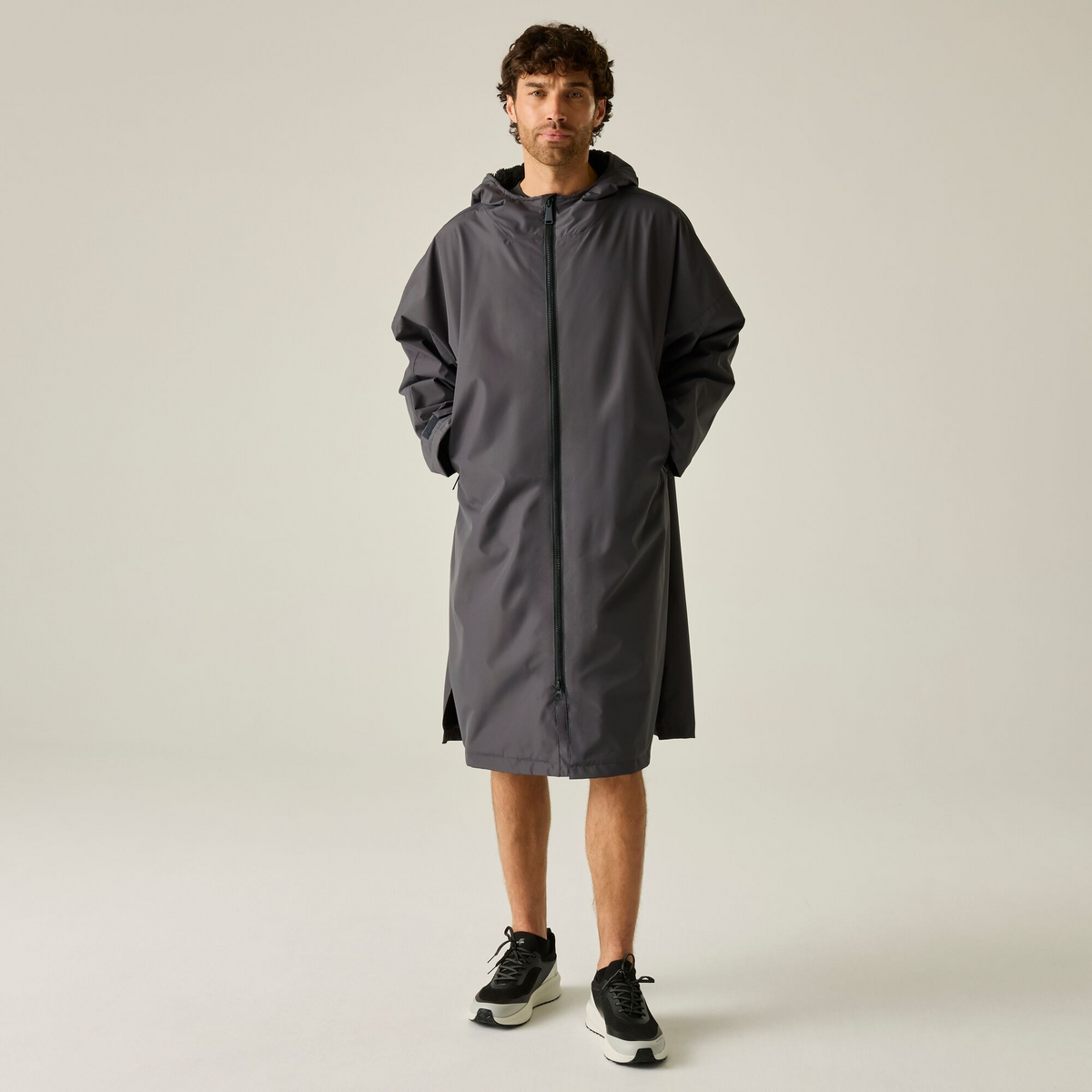 Unisex Pro Changing Robe | Slate Grey Black