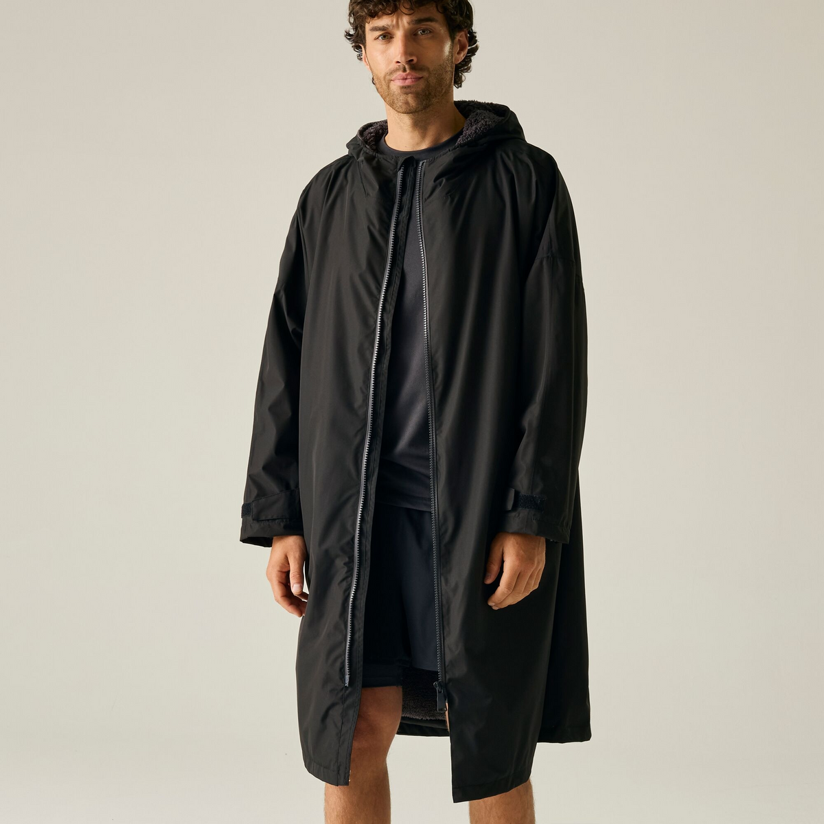 Unisex Pro Changing Robe | Black Slate Grey