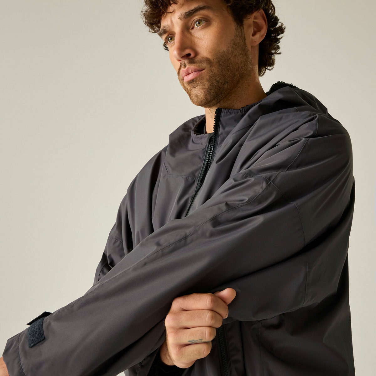Unisex Pro Changing Robe | Slate Grey Black