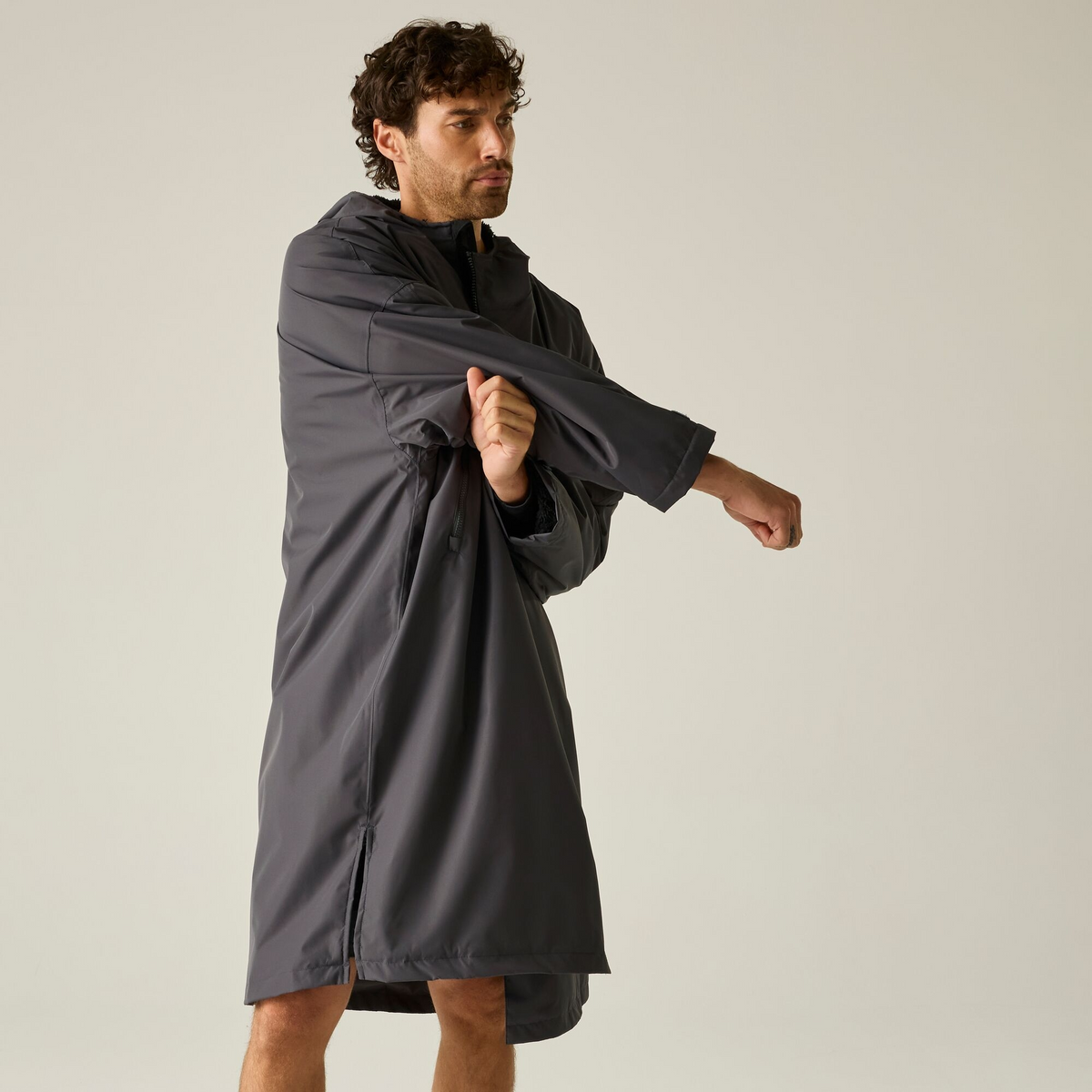 Unisex Pro Changing Robe | Slate Grey Black