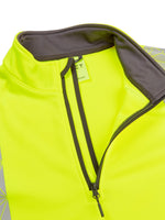 Hi-Vis Yellow Quarter Zip Sweatshirt Recycled Workwear RCT804
