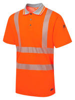 PULSAR LIFE Men's Hi-Vis Short Sleeve Orange Polo Shirt LFE924