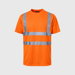 Step Ahead HV Premium Short Sleeve Hi Vis T-Shirt | EN ISO 20471 Class 2 | RIS-3279-TOM Orange Railway Approved Workwear