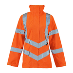 Ladies Sophia Hi-Viz Lightweight orange Jacket Class 3 - High Visibility 