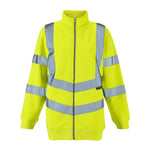 Ladies Eshaal Hi-Viz Zipped Sweatshirt in yellow Class 2/3 - High Visibility