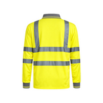 Step Ahead Hi Vis Visibility Long Sleeve Polo Shirts Safety Work-wear