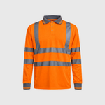 Step Ahead Hi Vis Long Sleeve Polo Shirt EN ISO 20471 – Railway, Construction & Utility Workwear