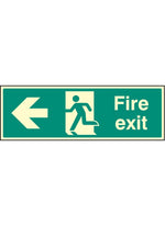 Fire Exit Safety Sign - Left