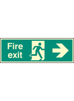 Fire Exit Safety Sign - Right
