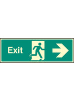 Exit Safety Sign - Right